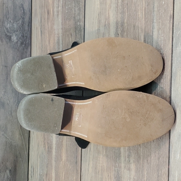 Toms Women Esme Suede Ankle Block Heels shoes booties sz 8.5 - Picture 12 of 16